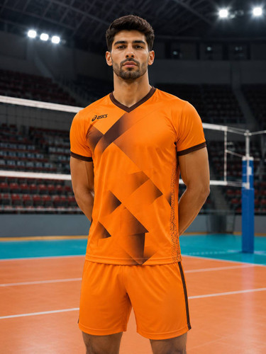 تیشرت و شورت والیبالی ASICS نارنجی کد ۱۰۲۳
