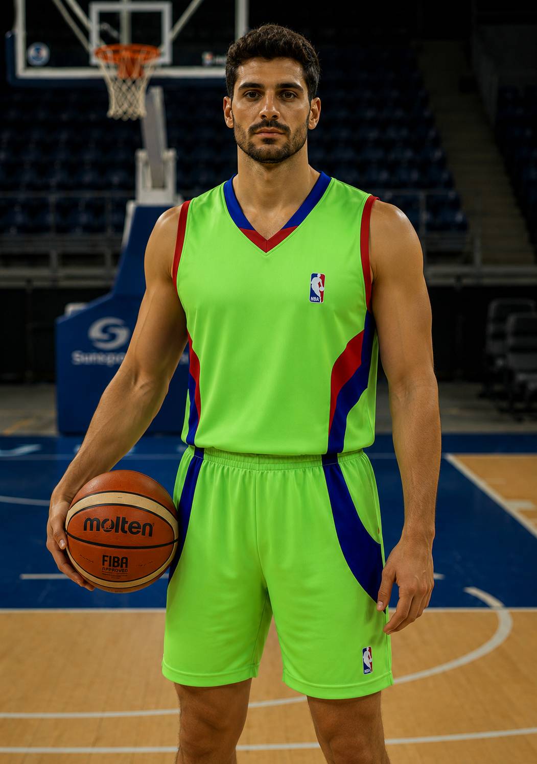 تیشرت و شورت حلقه ای بسکتبالی NBA سبز کد ۱۰۳۶