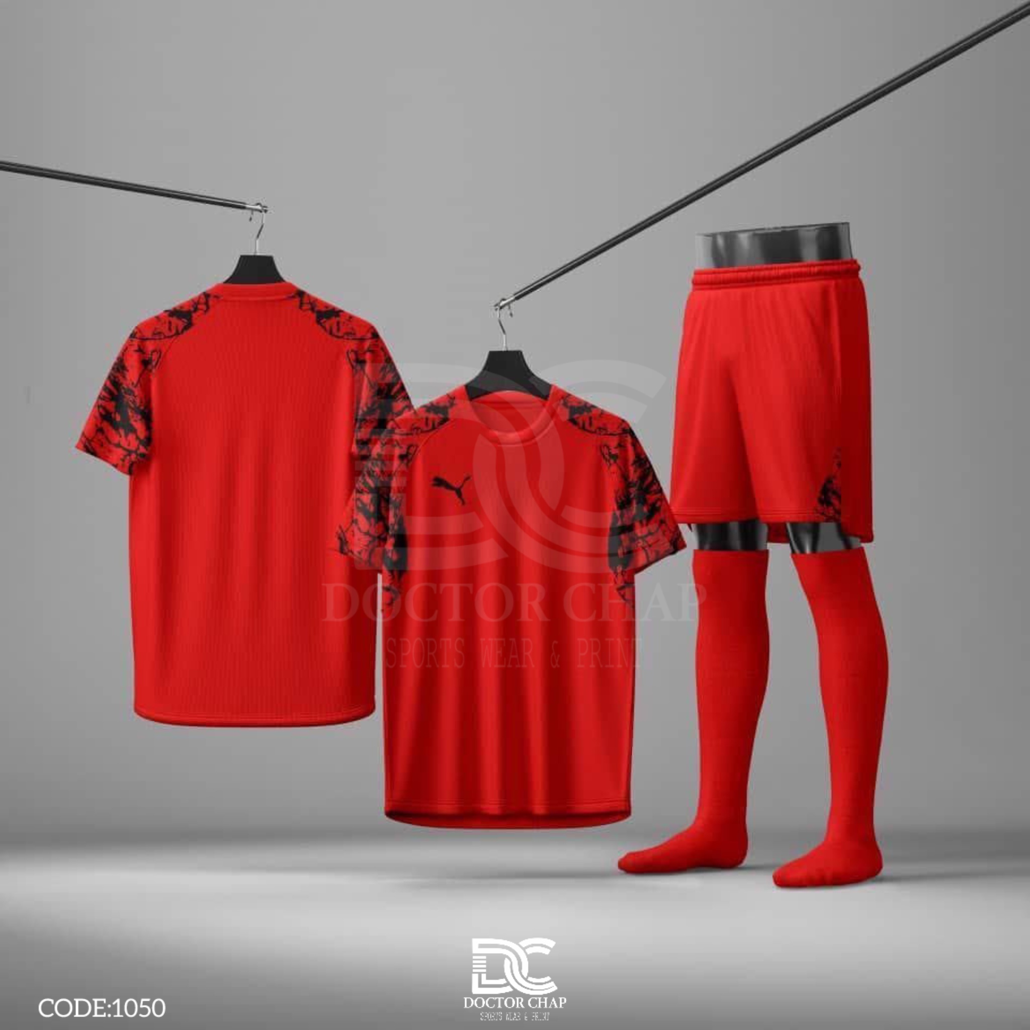 تیشرت و شورت پوما(PUMA) قرمز کد ۱۰۵۰