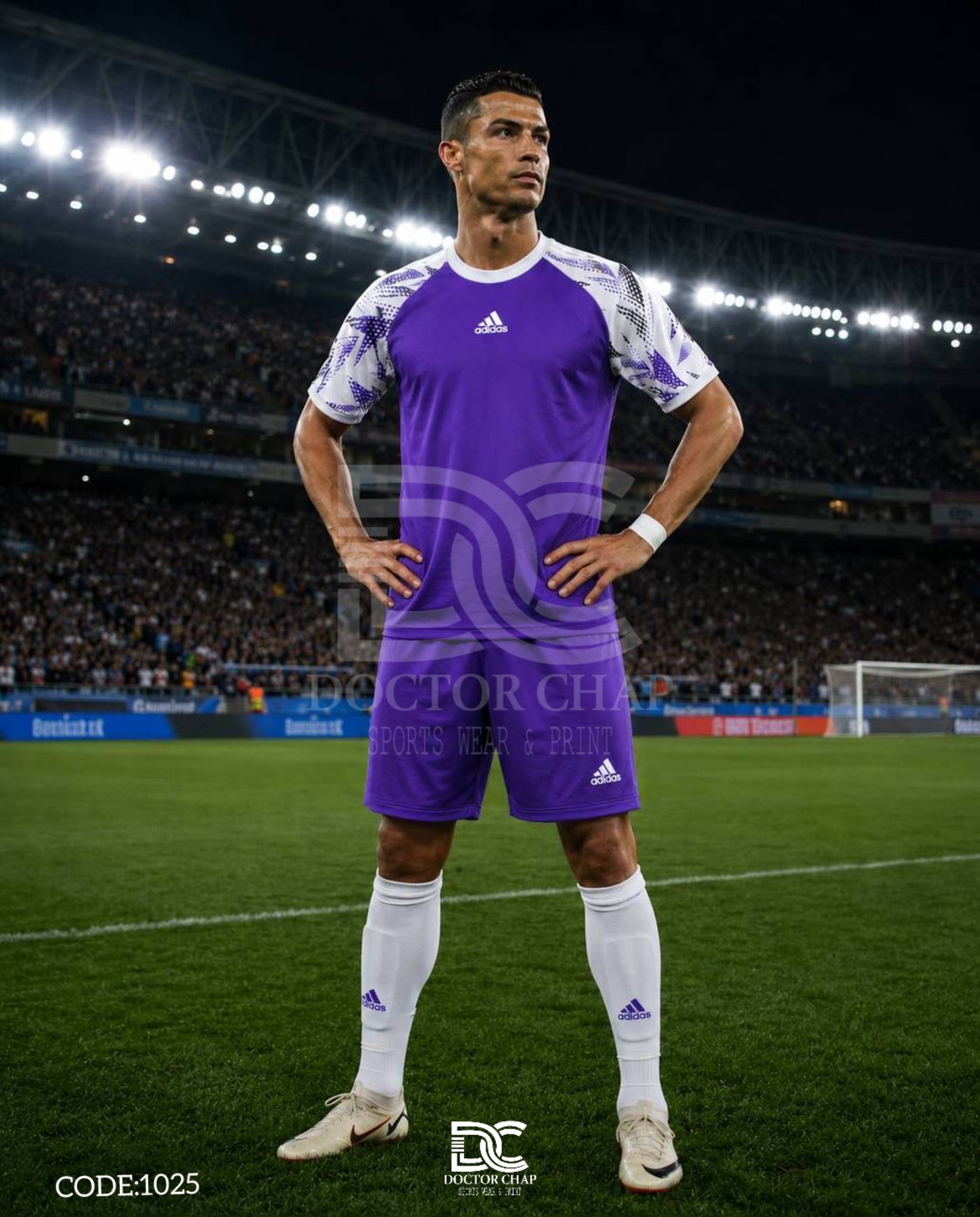 تیشرت و شورت آدیداس(ADIDAS) بنفش کد ۱۰۲۵